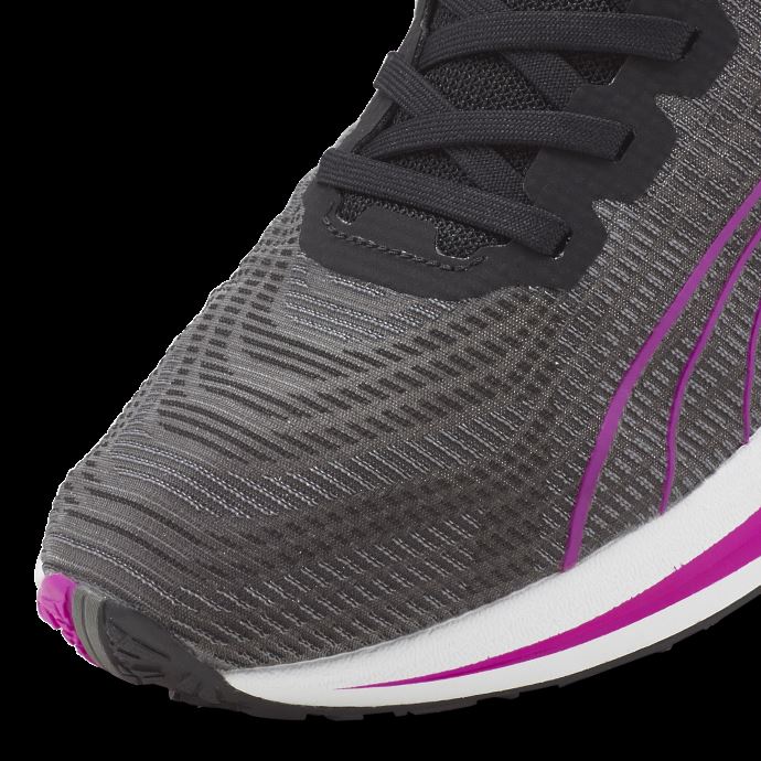 Puma Canada Noir-castlerock-deep Orchid Electrify Nitro Chaussures De Course Pour Femmes
