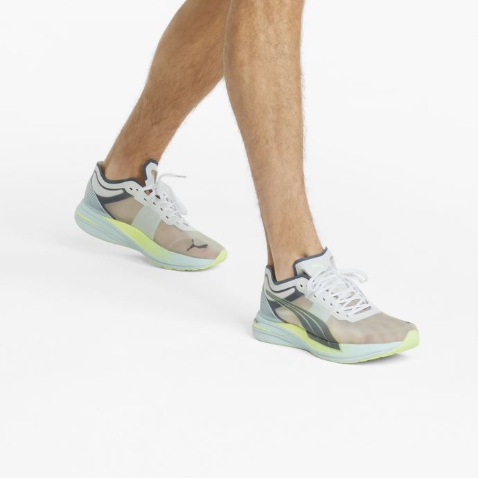 Puma Canada White-dark Slate-fizzy Light Deviate Nitro Elite Racer Chaussures De Course Pour Hommes