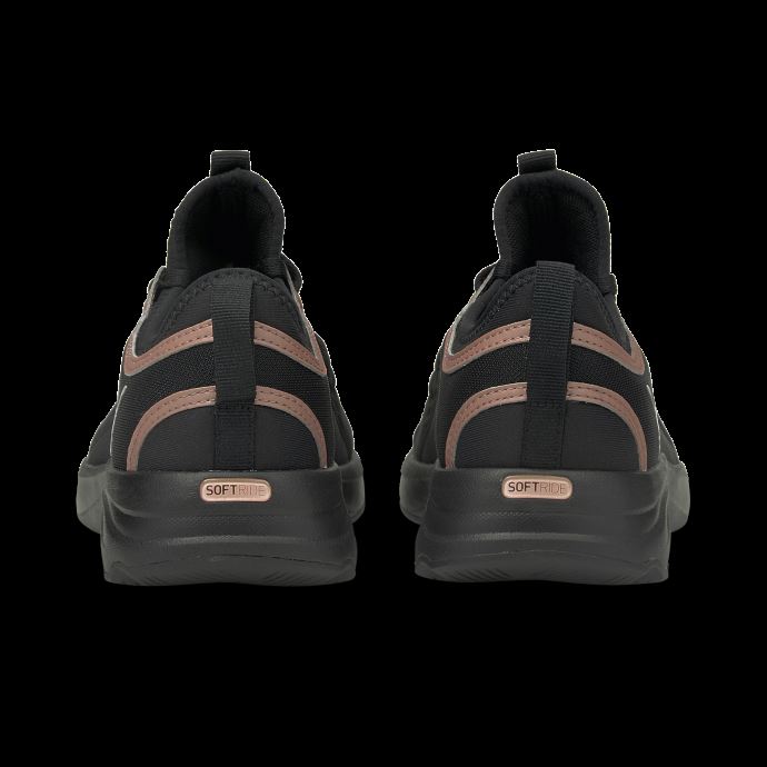 Puma Canada Chaussures De Course Softride Sophia Q4 Shine Noir Et Or Rose