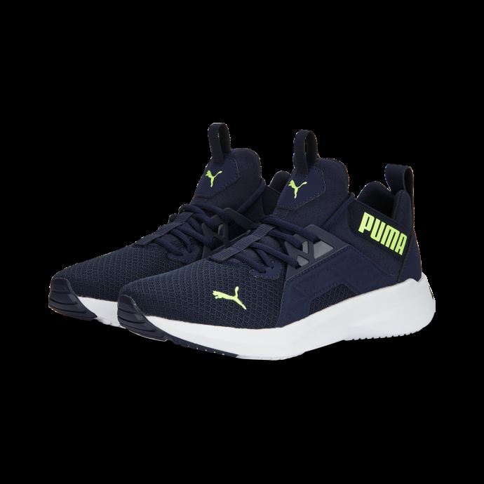 Puma Canada Softride Enzo Nxt Bleu Marine-rapide Jaune Chaussures De Course Pour Hommes