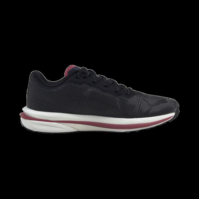 Puma Canada Velocity Nitro Wtr Chaussures De Course Pour Femmes Noir-argent-jaune Lueur
