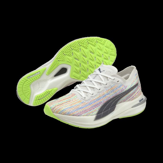 Puma Canada Blanc-vert éblouissant Deviate Nitro Sp Baskets De Course Pour Femme