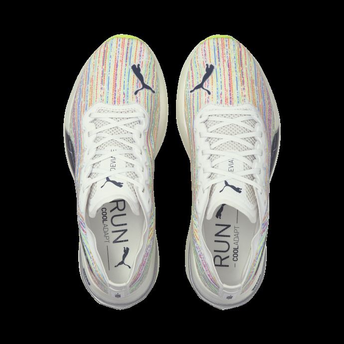 Puma Canada Blanc-vert éblouissant Deviate Nitro Sp Baskets De Course Pour Femme
