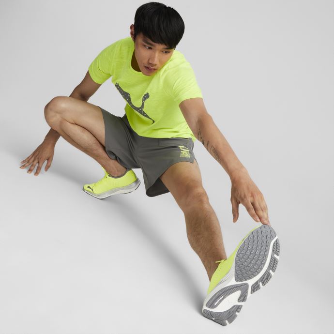 Puma Canada Lime Squeeze-castlerock Vélocité Nitro 2 Chaussures De Course Pour Hommes
