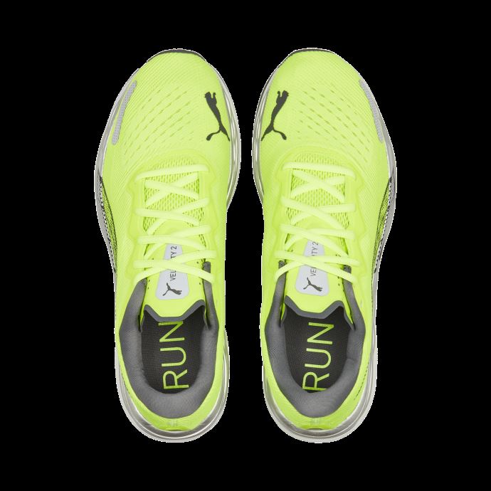 Puma Canada Lime Squeeze-castlerock Vélocité Nitro 2 Chaussures De Course Pour Hommes
