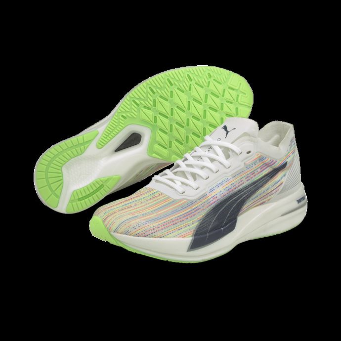 Puma Canada Blanc-vert éblouissant Deviate Nitro Elite Racer Sp Baskets De Course Pour Hommes