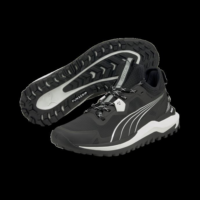 Puma Canada Voyage Nitro Chaussures De Course Pour Hommes Noir-nimbus Nuage-argent