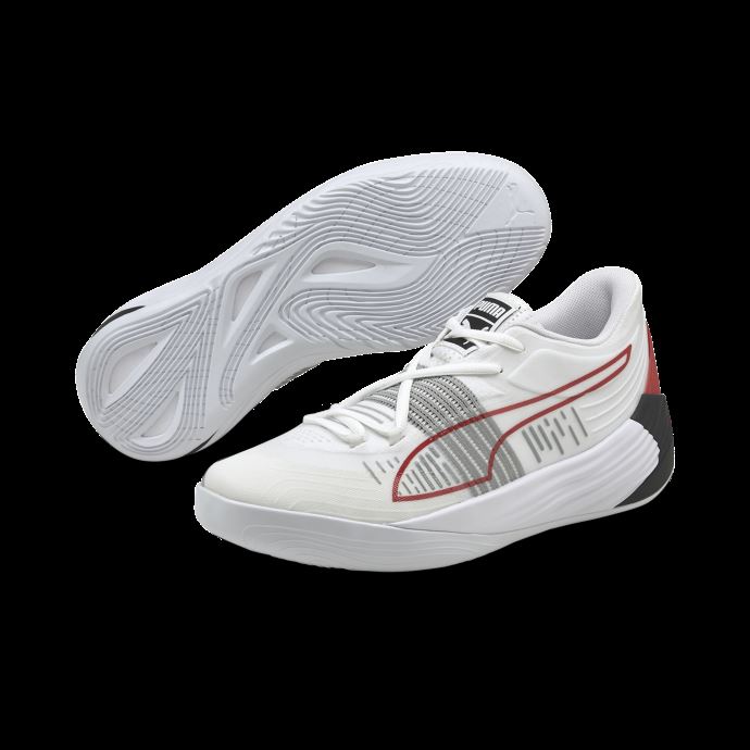 Puma Canada Chaussures De Basketball Fusion Nitro Blanc à Haut Risque Rouge