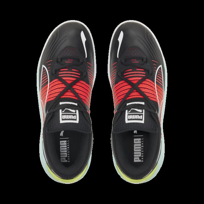 Puma Canada Fusion Nitro Chaussures De Basket Noir-eggshell Bleu
