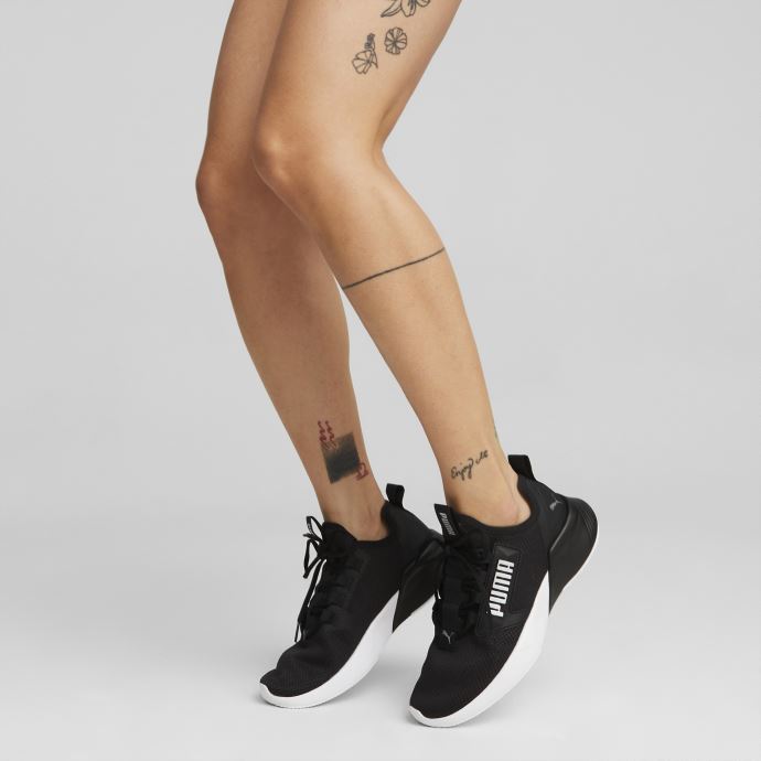Chaussures De Course Puma Canada Retalia Mesh Noir-argent Métallisé Pour Femmes