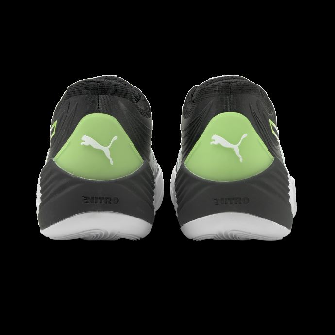 Puma Canada Fusion Nitro Chaussures De Basket Noir-vert éblouissant
