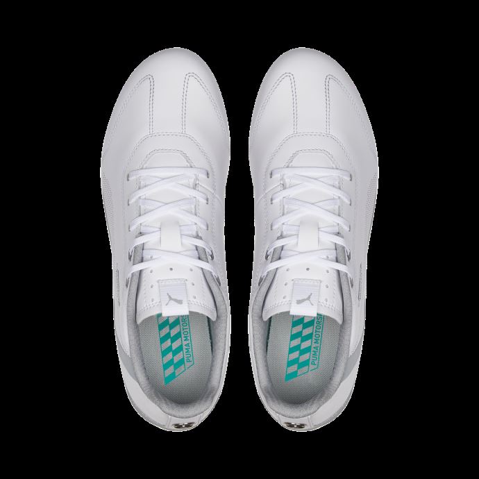 Puma Canada Blanc-spectra Vert Mercedes F1 Ridge Cat Chaussures De Sport Automobile
