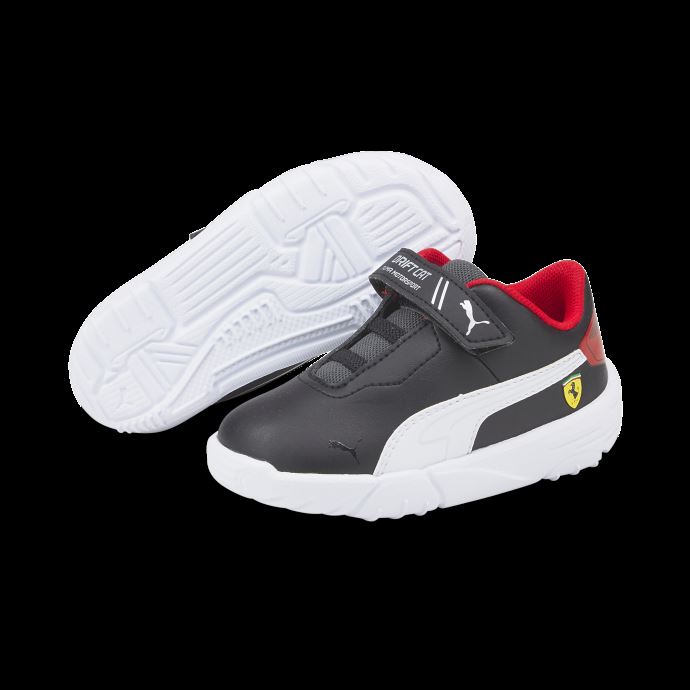 Chaussures De Sport Automobile Puma Canada Scuderia Ferrari Drift Cat Delta Pour Bébés Noir-blanc