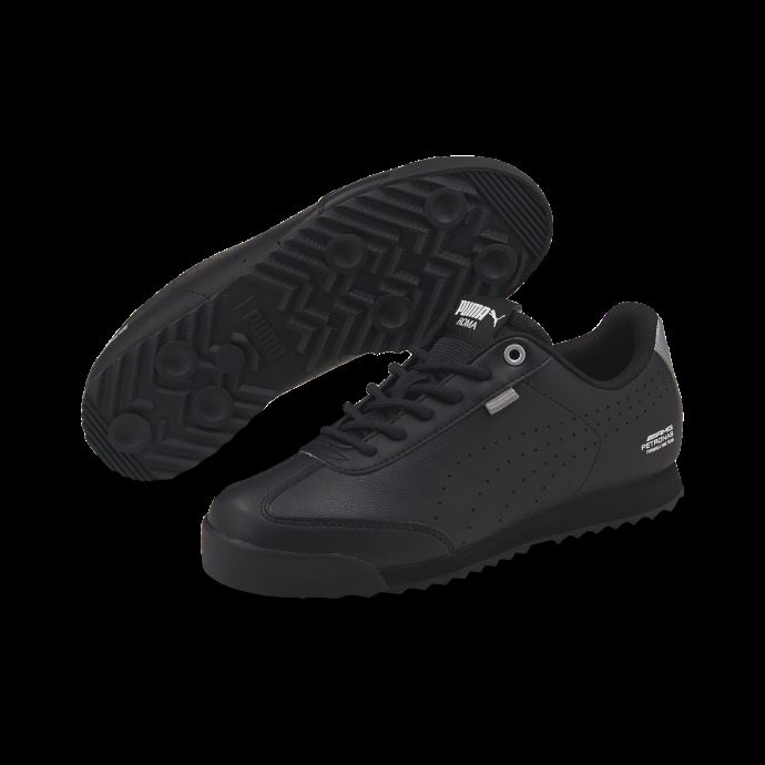 Puma Canada Noir-argent Mercedes F1 Roma Via Motorsport Chaussures Grands Enfants