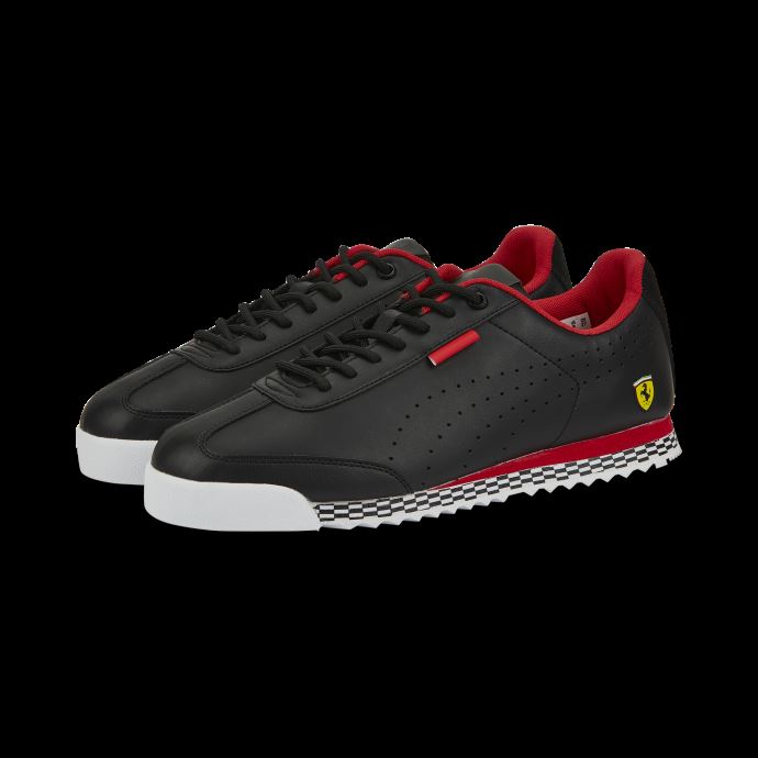 Puma Canada Scuderia Ferrari Roma Via Perforé Motorsport Chaussures Noir-blanc