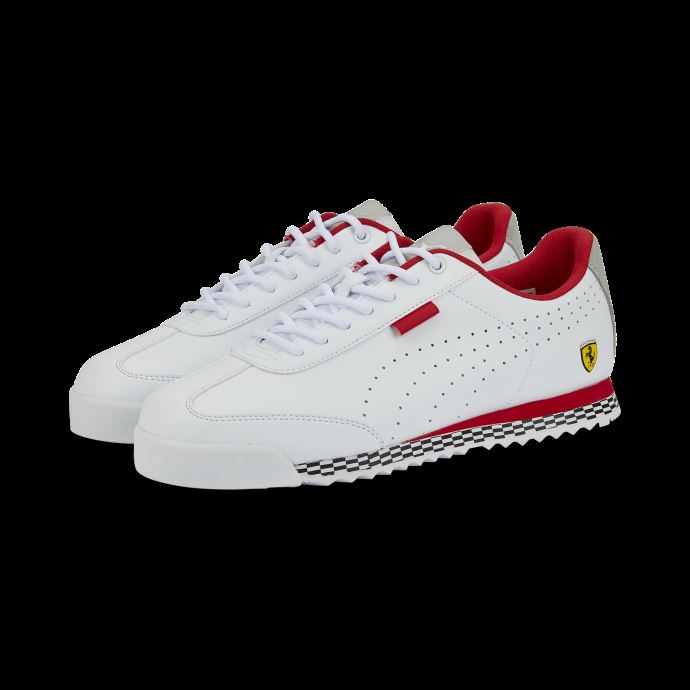 Rouge-blanc Scuderia Ferrari Roma Via Des Chaussures De Sport Automobile Perforées Puma Canada