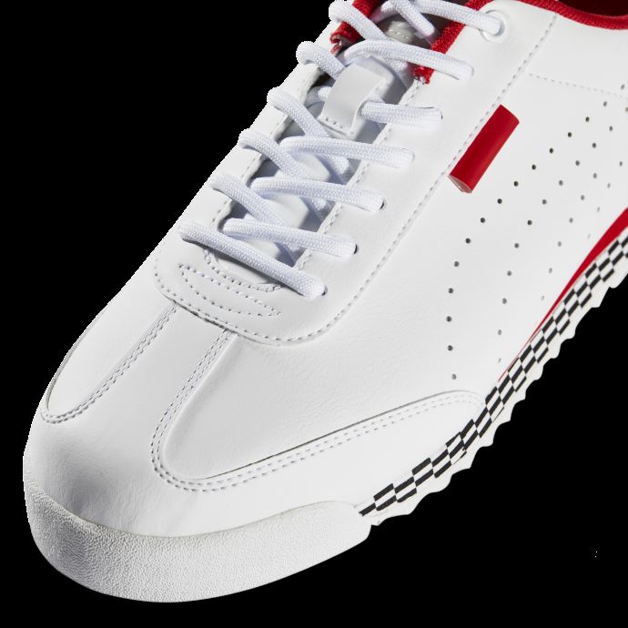Rouge-blanc Scuderia Ferrari Roma Via Des Chaussures De Sport Automobile Perforées Puma Canada
