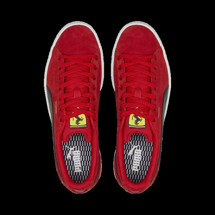 Puma Canada Rosso Corsa-noir-blanc Scuderia Ferrari Bouclier Daim Chaussures De Sport Automobile Pour Hommes
