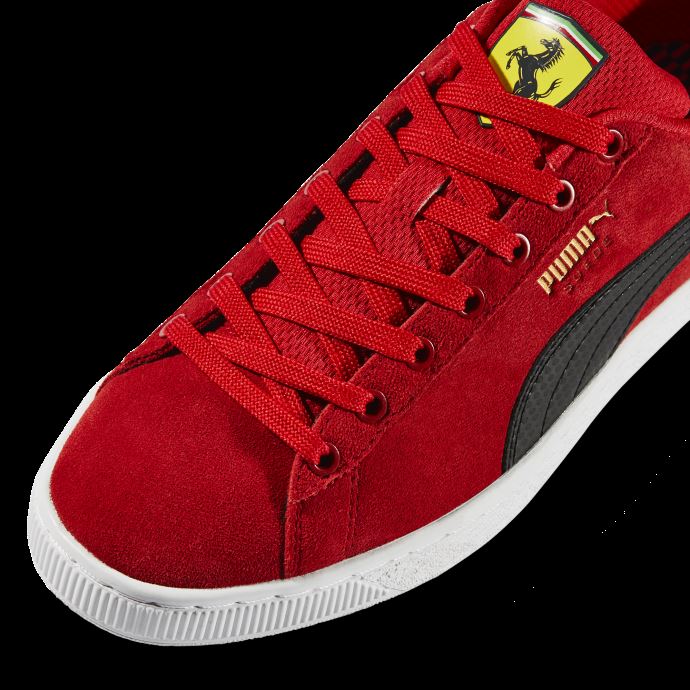Puma Canada Rosso Corsa-noir-blanc Scuderia Ferrari Bouclier Daim Chaussures De Sport Automobile Pour Hommes
