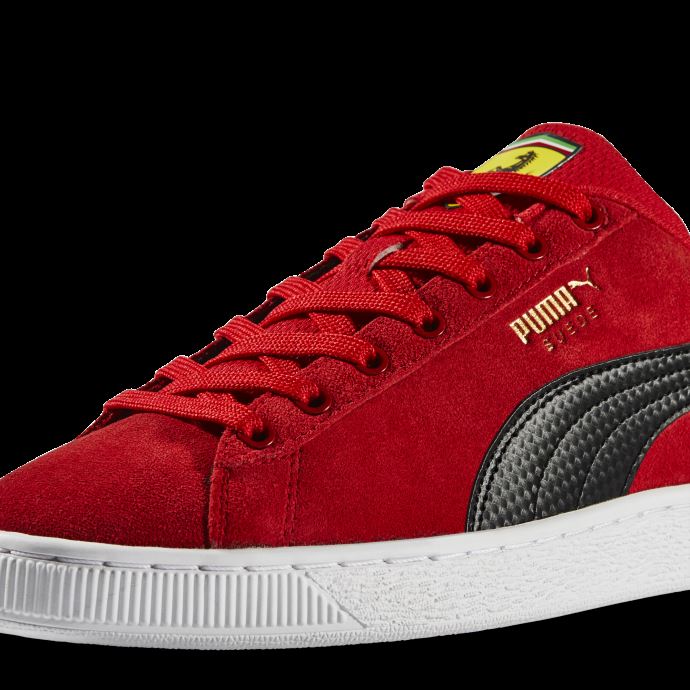 Puma Canada Rosso Corsa-noir-blanc Scuderia Ferrari Bouclier Daim Chaussures De Sport Automobile Pour Hommes
