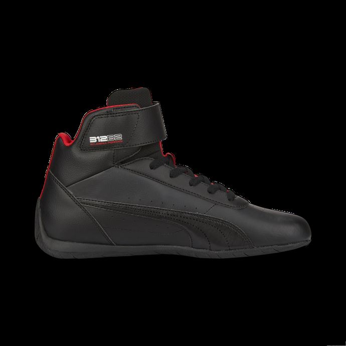 Scuderia Ferrari Neo Cat Mid Top Chaussures De Sport Automobile Puma Canada Noir-noir
