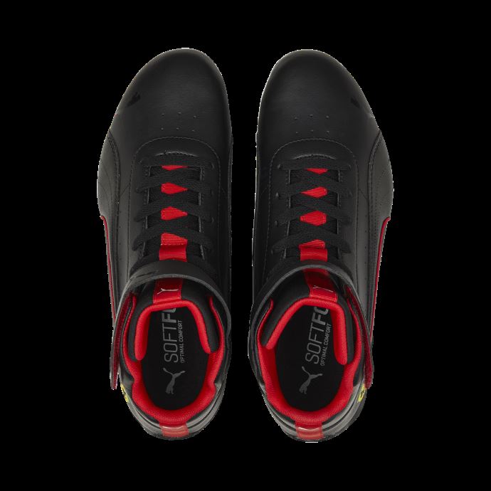 Scuderia Ferrari Neo Cat Mid Top Chaussures De Sport Automobile Puma Canada Noir-noir
