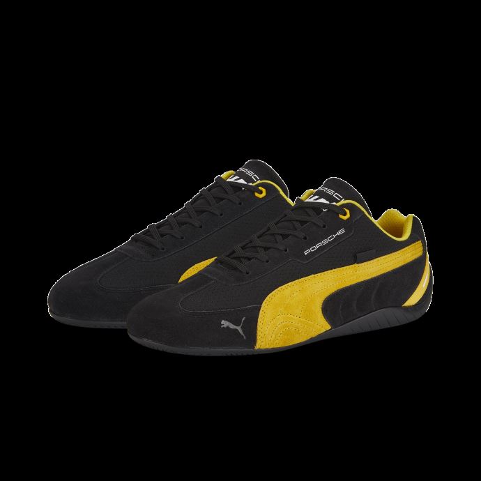 Chaussures De Conduite Porsche Legacy Speedcat Puma Canada Noir-citron Chrome