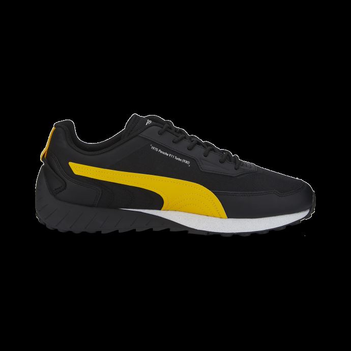Chaussures De Sport Automobile Porsche Legacy Turbo Speedfusion Noir-citron Chrome-blanc Puma Canada

