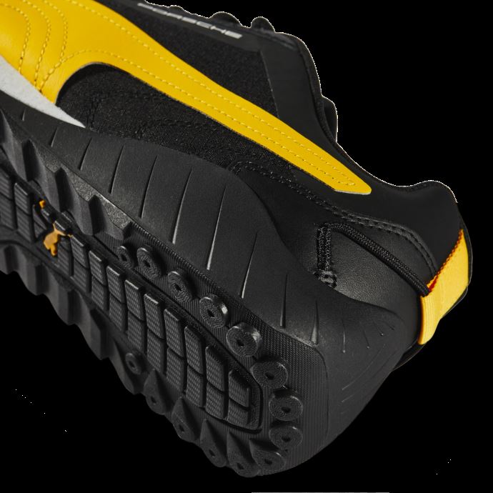 Chaussures De Sport Automobile Porsche Legacy Turbo Speedfusion Noir-citron Chrome-blanc Puma Canada
