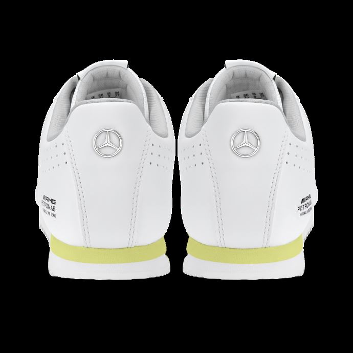 Blanc Pétillant Pomme Mercedes-amg Petronas Roma Via Chaussures De Sport Automobile Perforées Puma Canada
