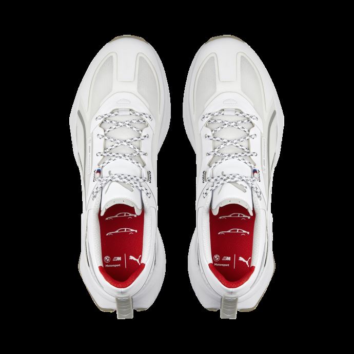 Puma Canada Bmw M Motorsport Lgnd Chaussures De Sport Automobile Blanc Rouge Ardent
