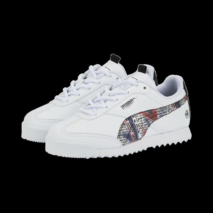 Puma Canada Bmw M Motorsport Roma Via Chaussures De Sport Automobile Pour Petits Enfants Blanc-noir