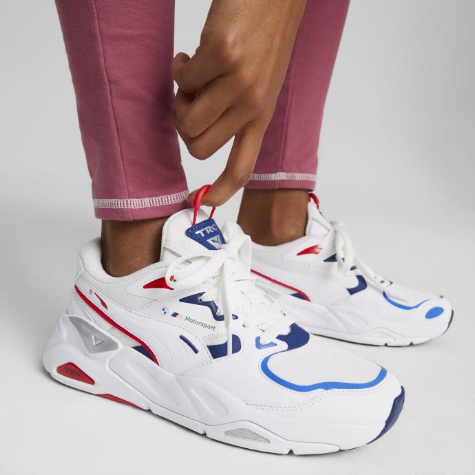 Puma Canada Blanc-bleu Immobilier Bmw M Motorsport Trc Lyft Chaussures De Sport Automobile Pour Femme
