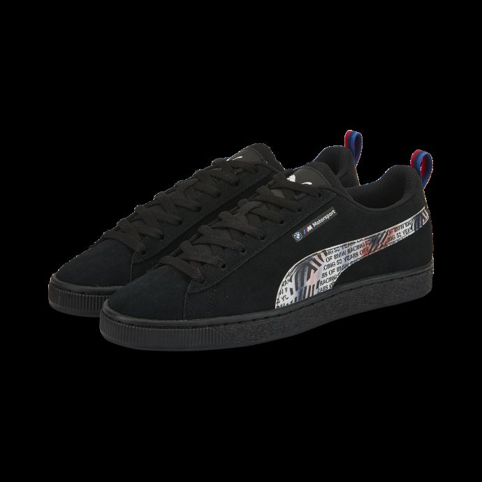 Puma Canada Bmw M Motorsport Daim Classique Hommes Baskets Motorsport Noir-noir-blanc