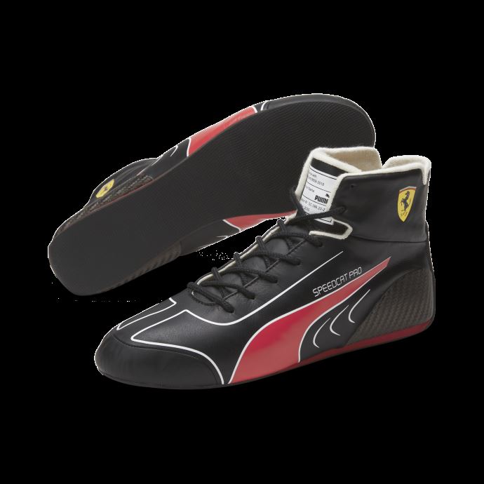 Chaussures De Course Scuderia Ferrari Speedcat Pro Cl Replica Hommes Noir-rosso Corsa-blanc Puma Canada