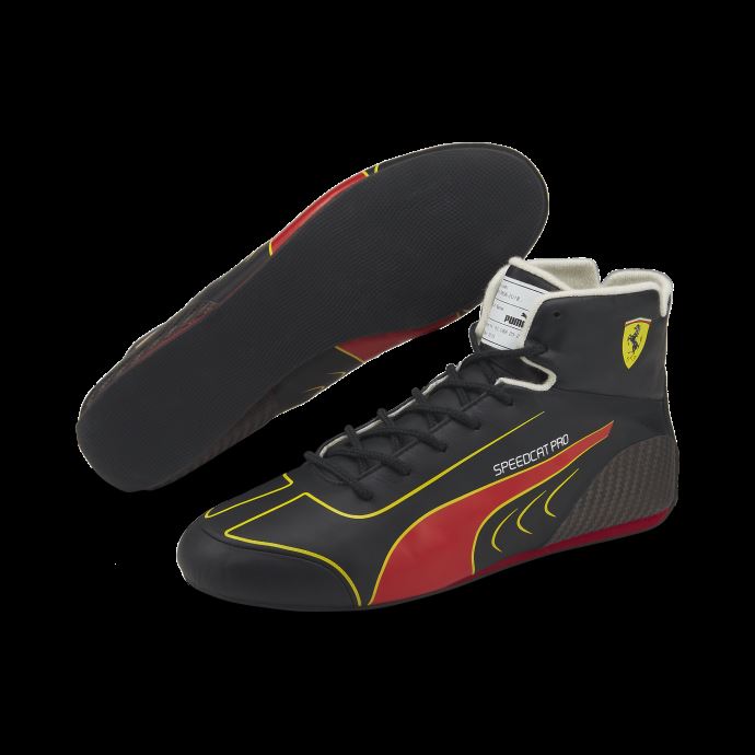 Puma Canada Scuderia Ferrari Speedcat Pro Cs Replica Chaussures De Course Noir-rouge Corsa-buttercup