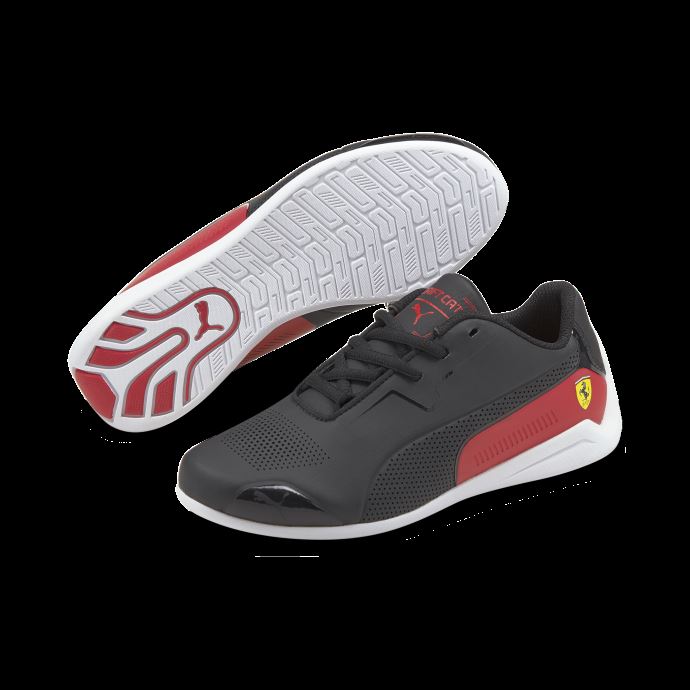 Puma Canada Black-rosso Corsa Scuderia Ferrari Drift Cat 8 Baskets Jeunesse
