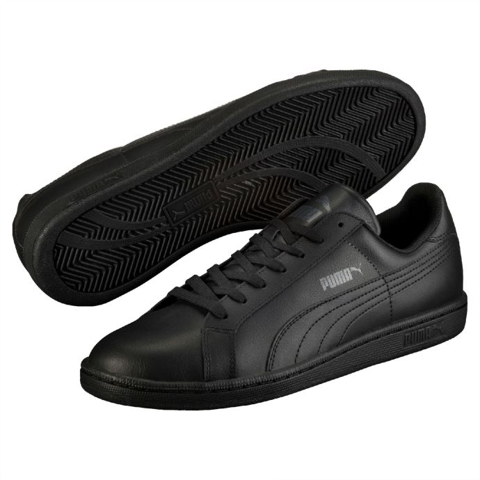 Baskets En Cuir Smash Puma Canada Noir-dark Shadow