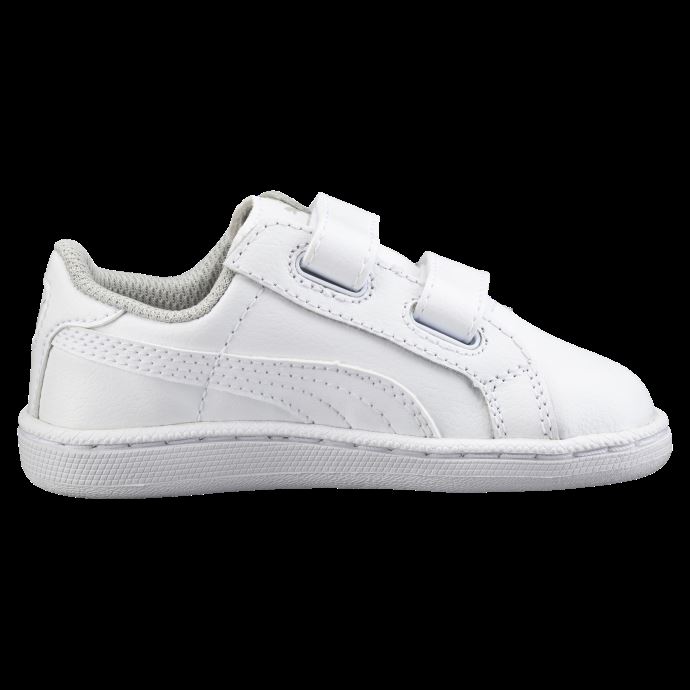 Baskets Enfant Smash Leather V Ps Puma Canada Blanc-blanc
