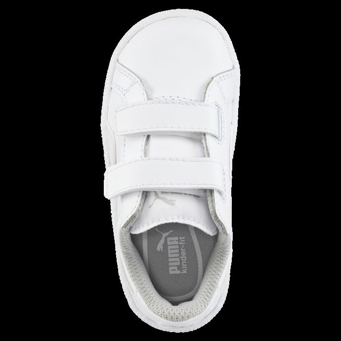 Baskets Enfant Smash Leather V Ps Puma Canada Blanc-blanc

