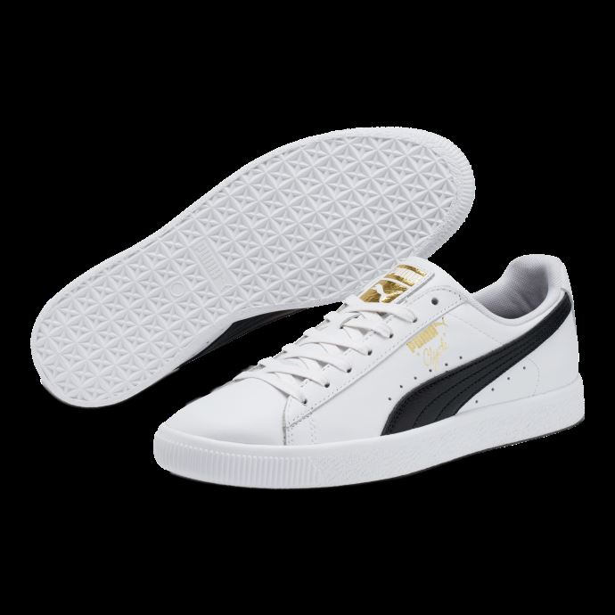 Baskets Clyde Core Foil Pour Hommes Blanc-noir-team Gold Puma Canada