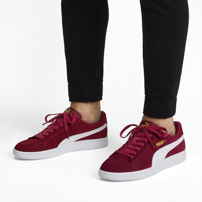 Puma Canada Rhubarb-team Baskets Smash V2 Or-blanc