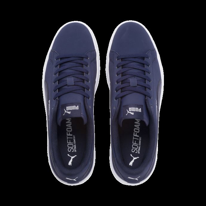 Puma Canada Smash V2 Buck Baskets Peacoat-argent-blanc
