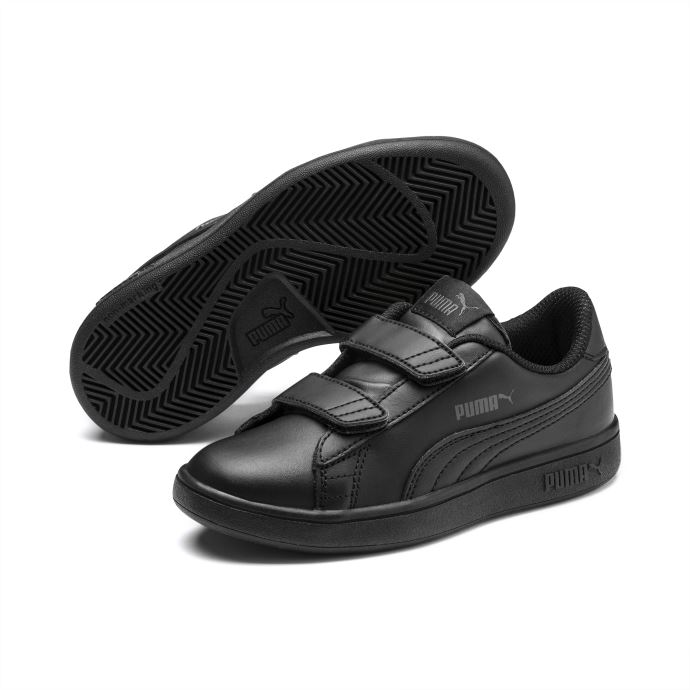 Baskets Smash V2 Pour Enfants Noir-noir Puma Canada