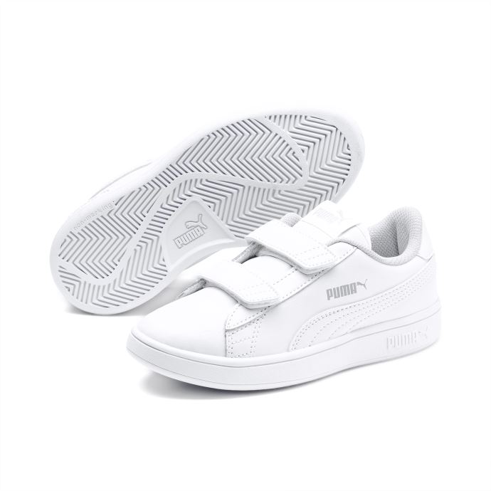 Baskets Smash V2 Blanches Et Blanches Pour Enfants Puma Canada