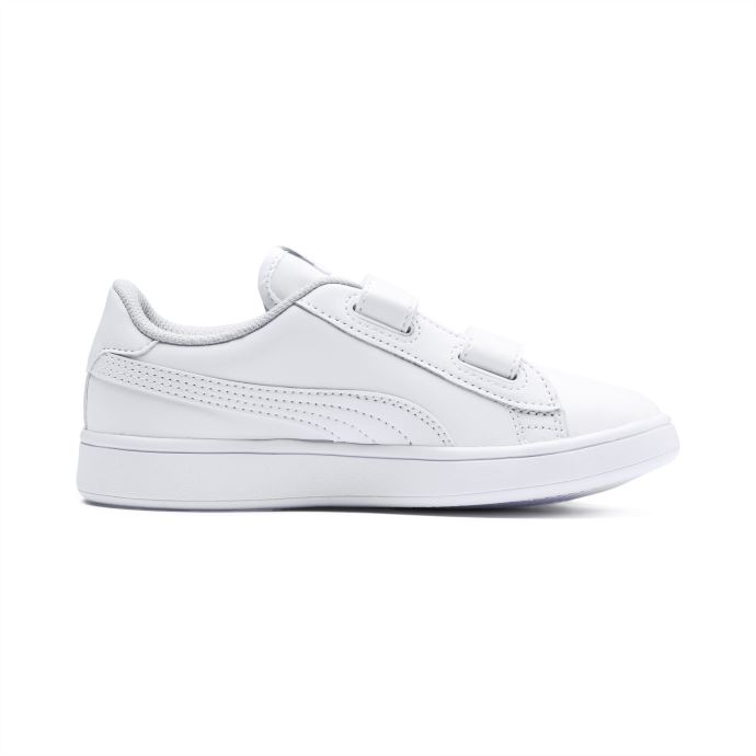 Baskets Smash V2 Blanches Et Blanches Pour Enfants Puma Canada
