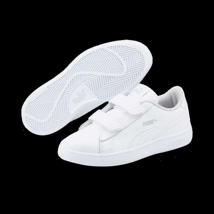 Puma Canada Baskets Enfant Smash V2 Blanc-blanc
