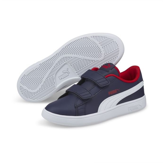 Peacoat-white-high Risk Rouge Smash V2 Baskets Pour Enfants Puma Canada