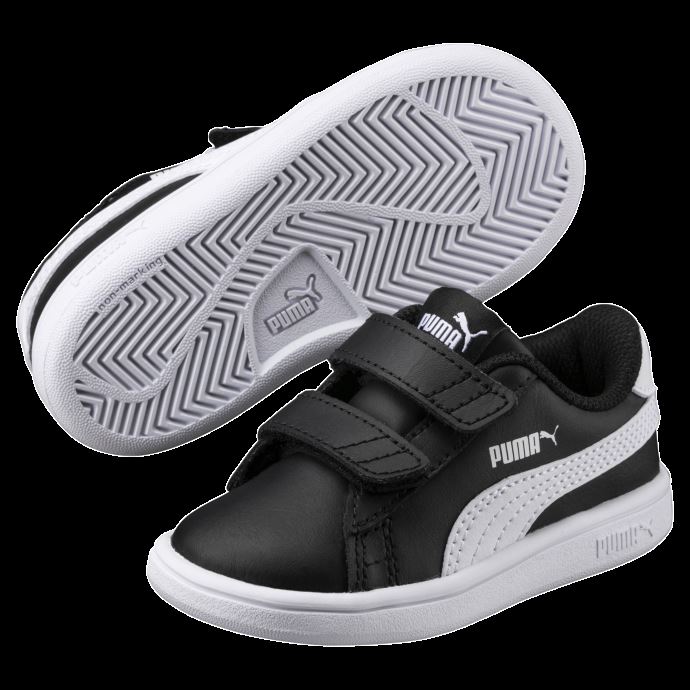 Baskets Enfant Puma Canada Smash V2 Noir Blanc
