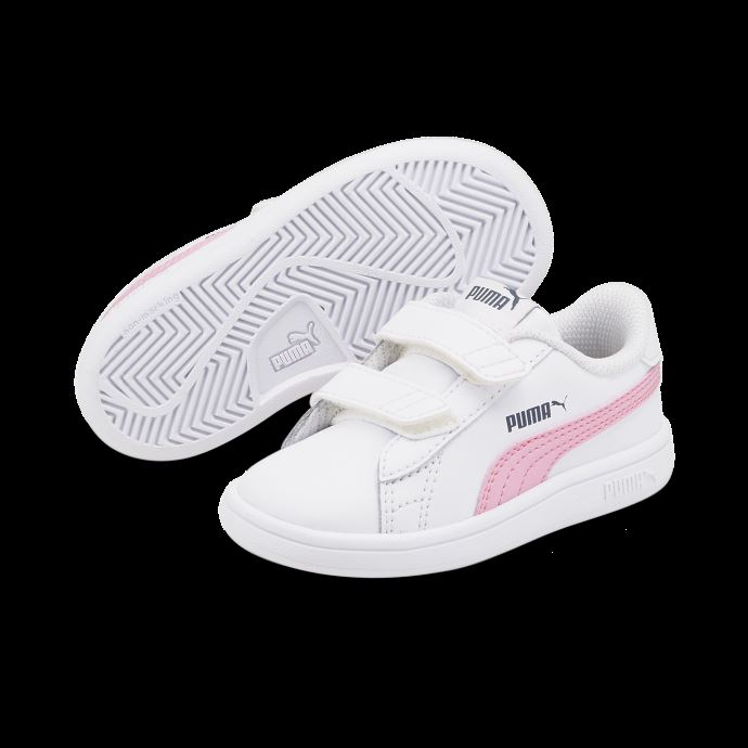 Puma Canada Baskets Enfant Smash V2 Blanc Prisme Rose